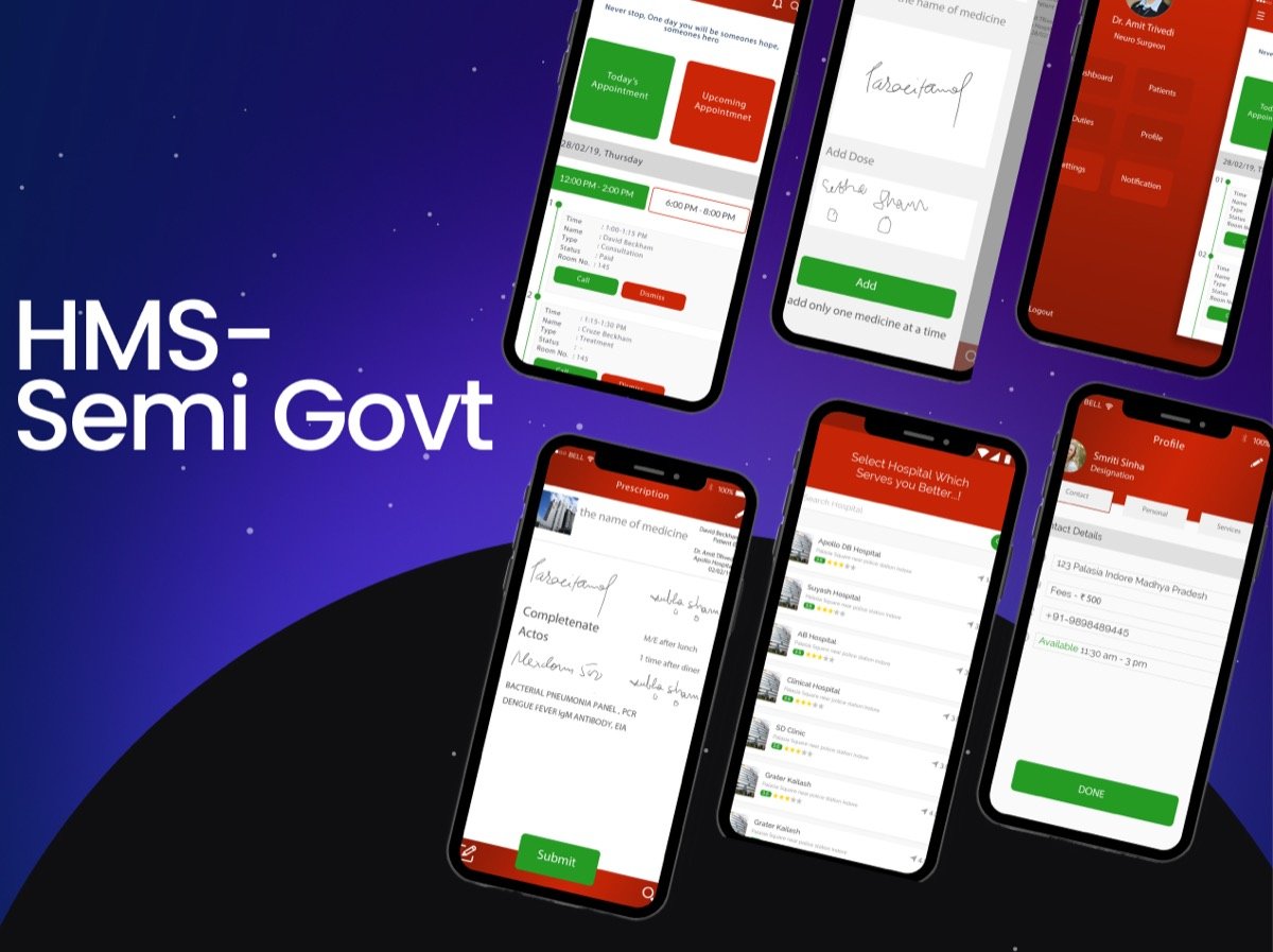 Hospital management app for a semi-government client